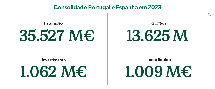 Faturação, investimento, quilitros e lucro líquido da Mercadona em Portugal e Espanha durante 2023
