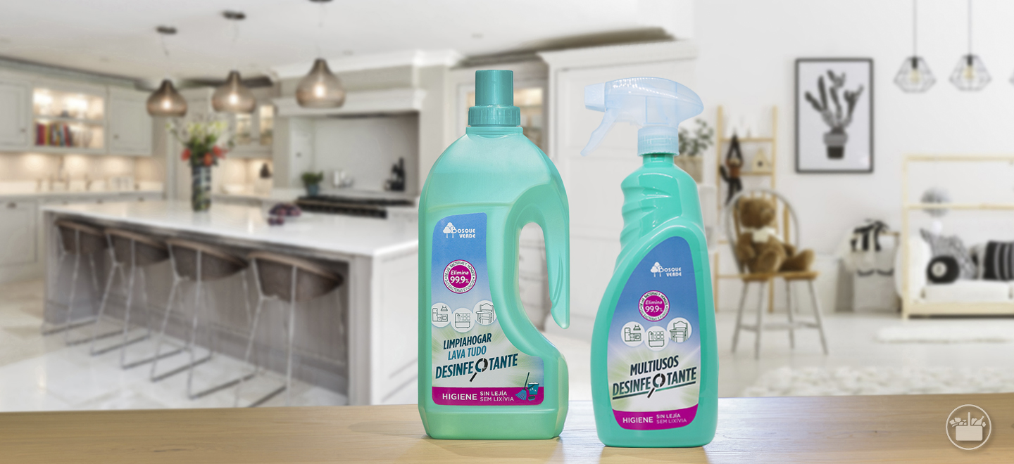 Este Detergente Desinfetante Antibacteriano sem lixívia elimina os germes e bactérias da sua casa e proporciona um agradável perfume.