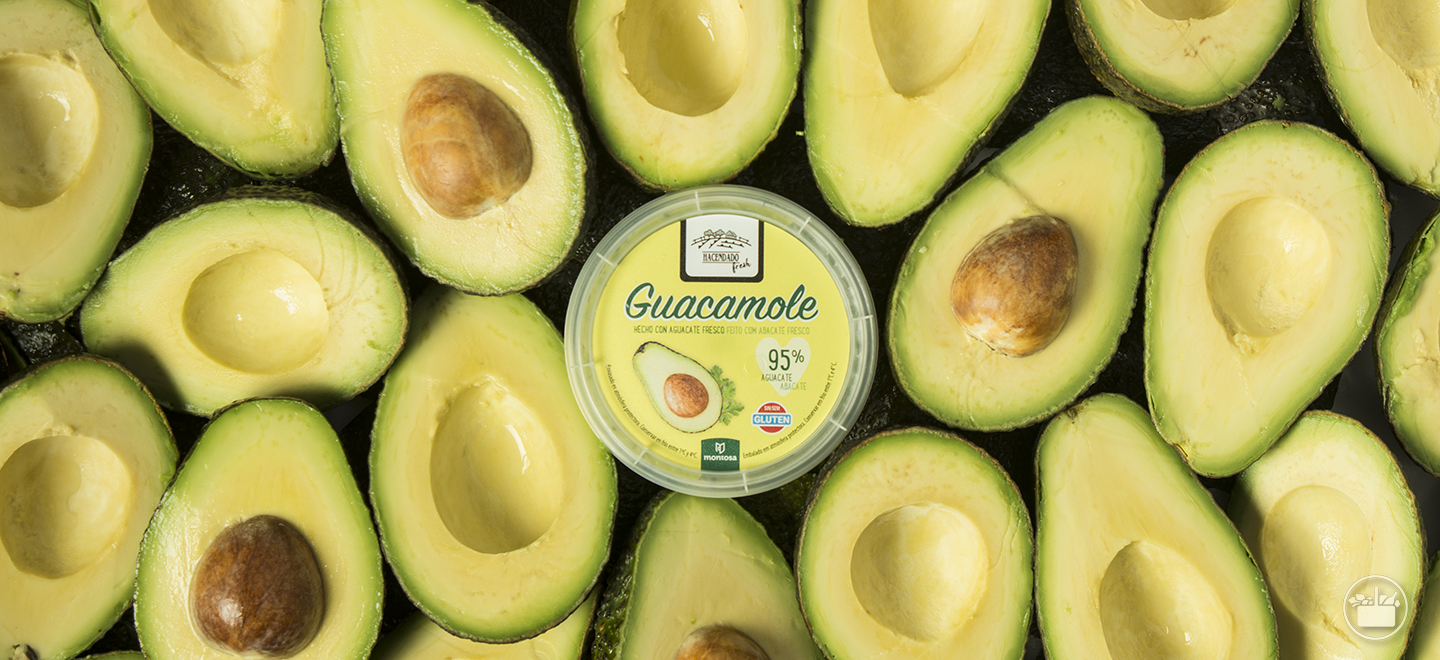 Apresentamos-lhe o nosso Guacamole, elaborado com 95% de conteúdo de abacate fresco.