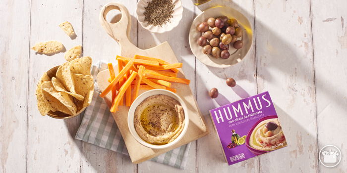 Hummus da Mercadona: variedade de sabores.