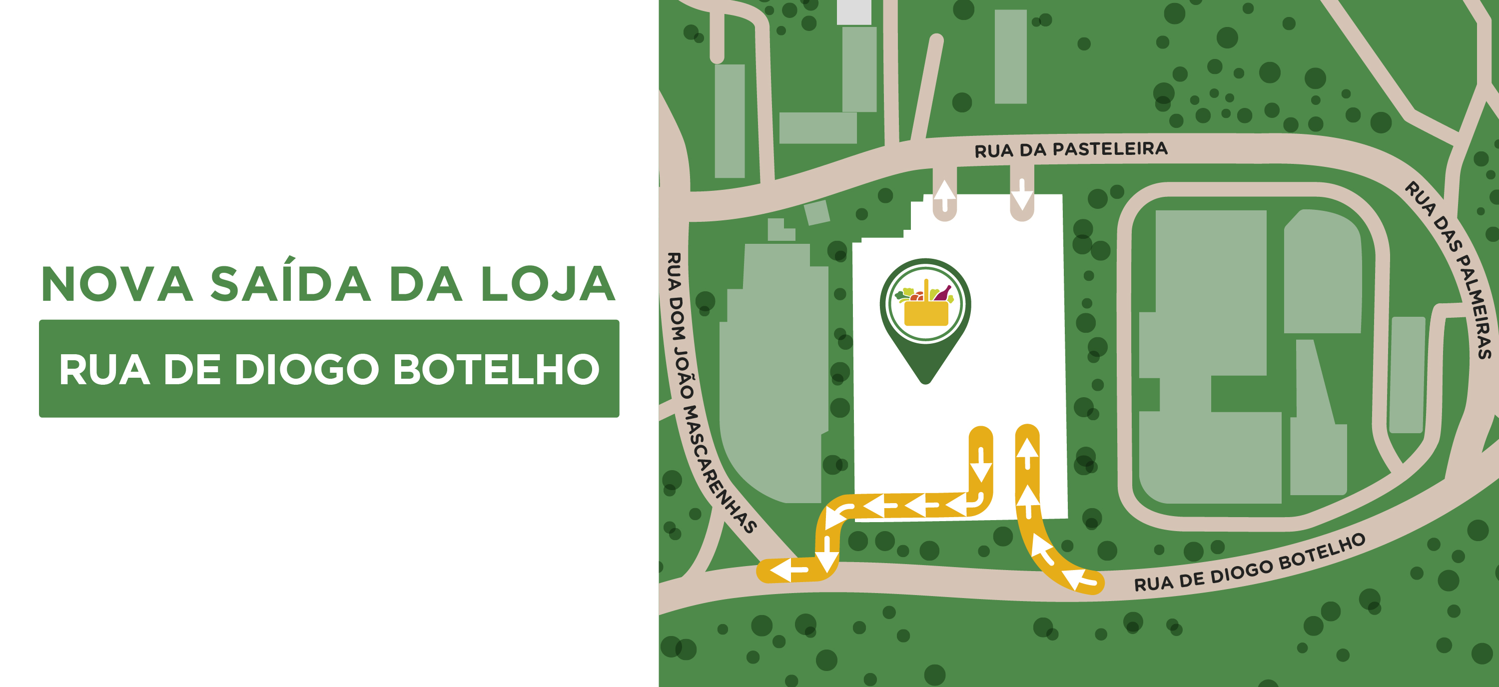 Mapa sentido rodoviário Mercadona Diogo Botelho