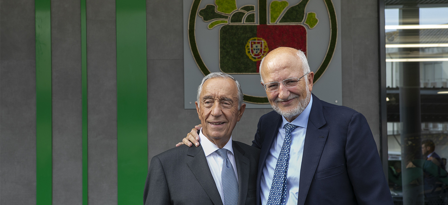 Presidente da Mercdona, Juan Roig, recebe Presidente da República portuguesa, Marcelo Rebelo de Sousa
